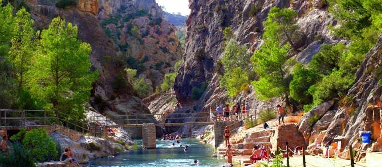 The La Fontcalda Hot Springs are a popular tourist destination in Tarragona, Spain.