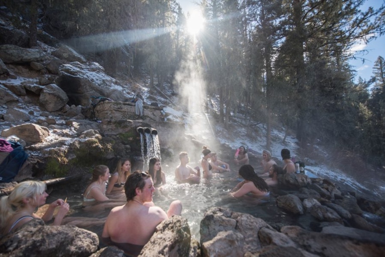 The San Antonio Hot Springs are located in Jemez Springs, New Mexico.