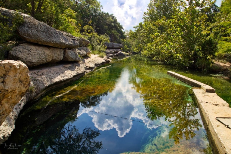 To get to Jacob's Well Natural Area, take Ranch Road 12 to Wimberley and turn onto Cypress Creek Road.